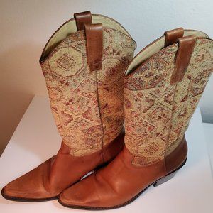 J. Jill Prarie Style Brown Leather Multi Boots 9 M